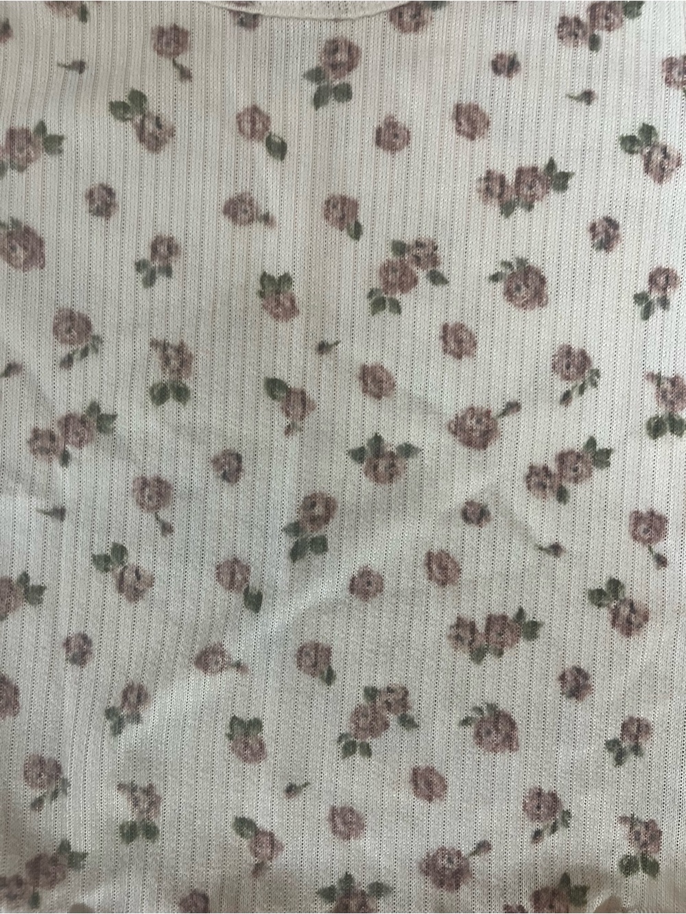 Kids White Floral Ribbed Set - Picture 5 of 6